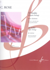 Rose Etudes 32 Dapres Ferling Clarinet Sheet Music Songbook