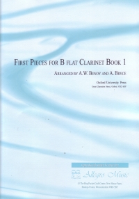 First Pieces For Bb Clarinet Bk 1 Clarinet & Piano Sheet Music Songbook