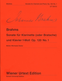 Brahms Sonata Op120 No 1 Fmin Clarinet Or Viola Sheet Music Songbook