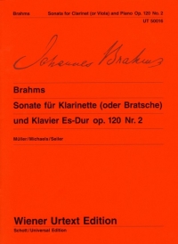 Brahms Sonata Op120 No 2 Eb Clarinet Or Viola Sheet Music Songbook