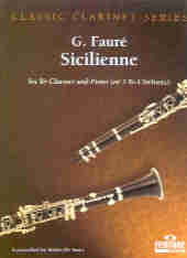 Faure Sicilienne Clarinet & Piano De Smet Sheet Music Songbook