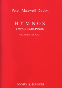 Maxwell Davies Hymnos Clarinet Sheet Music Songbook