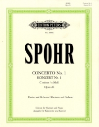 Spohr Concerto Op 26 No 1 C Minor Clarinet Sheet Music Songbook