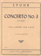 Spohr Concerto No 3 F Minor Clarinet Sheet Music Songbook