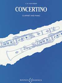 Weber Concertino Op26 Eb Clarinet Sheet Music Songbook