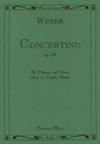 Weber Concertino Op26 Eb Weston Clarinet Sheet Music Songbook