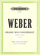 Weber Grand Duo Concertante Op48 Clarinet Sheet Music Songbook