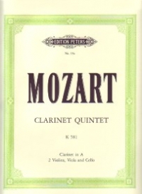 Mozart Clarinet Quintet K581 Clarinet In A Parts Sheet Music Songbook