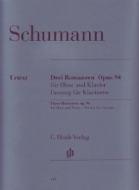 Schumann Romances Op94 Oboe, Arr Clarinet Sheet Music Songbook