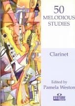 50 Melodious Studies (ed Weston) Clarinet Sheet Music Songbook