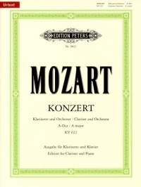 Mozart Concerto K622 A Clarinet In A Sheet Music Songbook