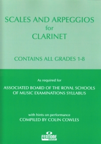 Scales & Arpeggios Clarinet Grades 1-8 Sheet Music Songbook