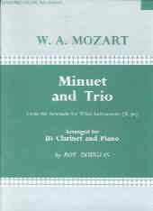 Mozart Minuet & Trio (from Serenade K361) Clarinet Sheet Music Songbook