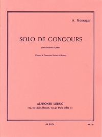 Messager Solo De Concours Clarinet Sheet Music Songbook