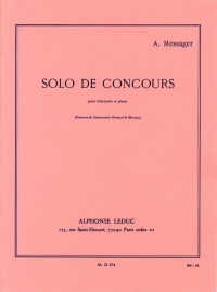 Messager Solo De Concours Clarinet Sheet Music Songbook