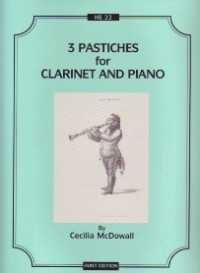 Mcdowall 3 Pastiches Clarinet Sheet Music Songbook
