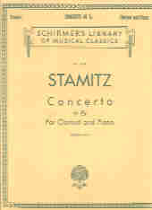 Stamitz Concerto No 11 Eb Clarinet Sheet Music Songbook