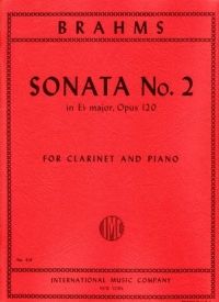 Brahms Sonata Op120 No 2 Eb Clarinet & Piano Sheet Music Songbook