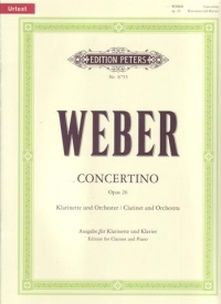 Weber Concertino Op26 Eb Clarinet Sheet Music Songbook