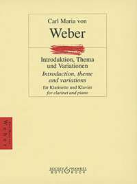 Weber Introduction Theme & Variations Clarinet Sheet Music Songbook