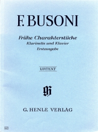 Busoni Early Character Pieces Clarinet & Piano Sheet Music Songbook