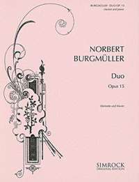 Burgmuller Duo Op15 Eb Clarinet Sheet Music Songbook