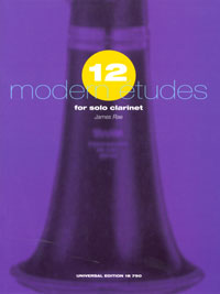 12 Modern Etudes Rae Solo Clarinet Sheet Music Songbook