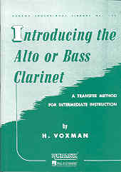 Introducing The Alto/bass Clarinet Voxman Sheet Music Songbook