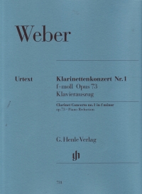 Weber Concerto Op73 No 1 Fmin Gertsch Clarinet Sheet Music Songbook