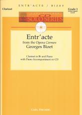 Bizet Entracte (carmen) Clarinet Cd Solo Series Sheet Music Songbook