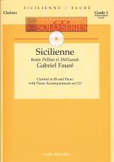 Faure Sicilienne Clarinet Cd Solo Series Sheet Music Songbook