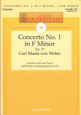 Weber Concerto Op73 No 1 Fmin Cl/pf Cd Solo Series Sheet Music Songbook