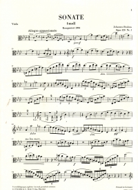 Brahms Sonatas (2) Op120 Clarinet The Viola Part Sheet Music Songbook