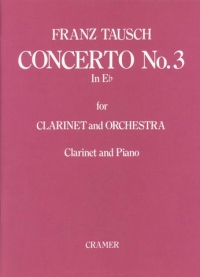 Tausch Concerto No 3 Clarinet/piano Sheet Music Songbook