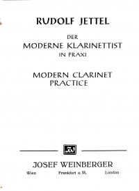 Jettel Modern Clarinet Practice Book 1 Sheet Music Songbook