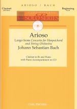Bach Arioso Clarinet Cd Solo Series Sheet Music Songbook