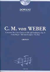 Weber Concerto No 2 Ebmaj Op74 Dowani Book/cd Sheet Music Songbook