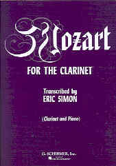 Mozart For The Clarinet Simon Sheet Music Songbook
