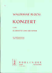 Bloch Concerto Clarinet & Piano Sheet Music Songbook