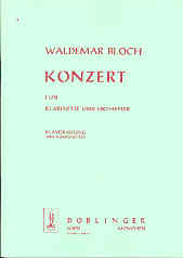 Bloch Concerto Clarinet & Piano Sheet Music Songbook