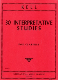 Kell 30 Interpretative Studies Solo Clarinet Sheet Music Songbook