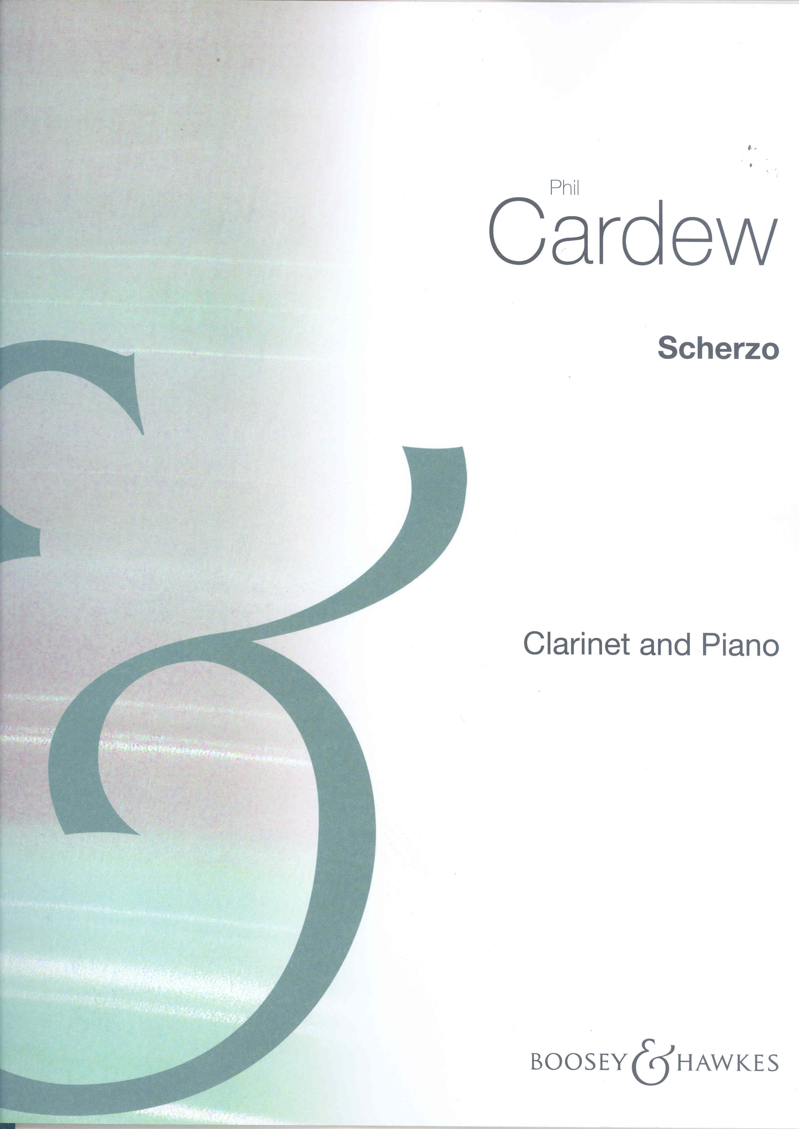 Cardew Scherzo Clarinet & Piano Sheet Music Songbook