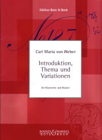 Weber Intro Theme & Variations Clarinet Sheet Music Songbook