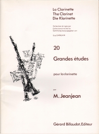 Jeanjean 20 Grandes Etudes Clarinet Sheet Music Songbook
