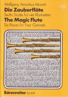 Mozart Magic Flute Six Pieces For Four Clarinets Sheet Music Songbook