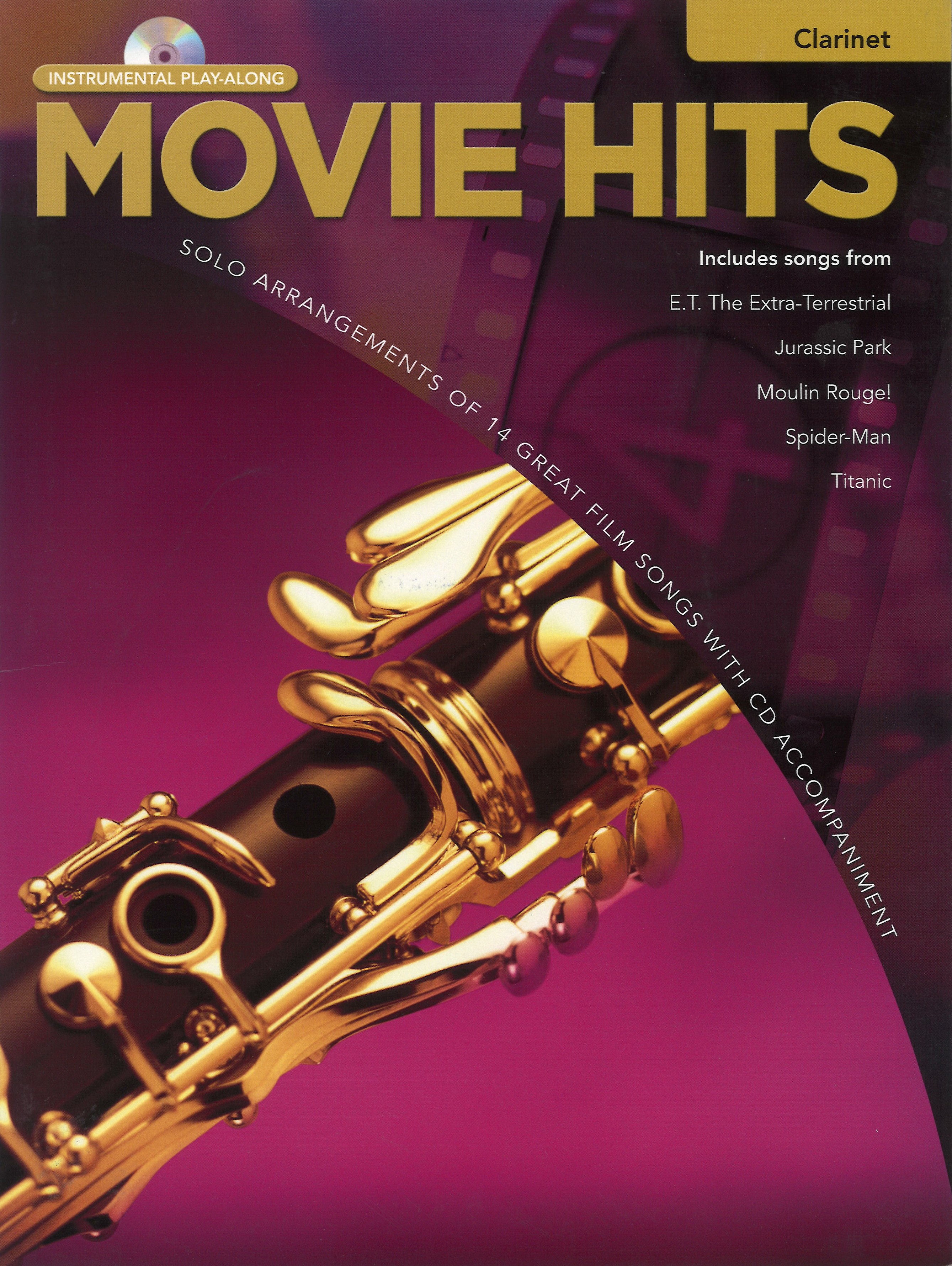 Movie Hits Instrumental Playalong Clarinet + Cd Sheet Music Songbook