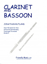 Rutland 40 Duets Clarinet & Bassoon Sheet Music Songbook