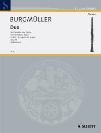 Burgmuller Duo Op15 Eb Major Clarinet & Piano Sheet Music Songbook