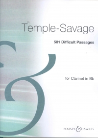 Temple-savage Difficult Passages Vol 2 Clarinet Sheet Music Songbook