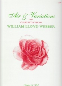 Lloyd Webber Air & Variations Clarinet & Piano Sheet Music Songbook